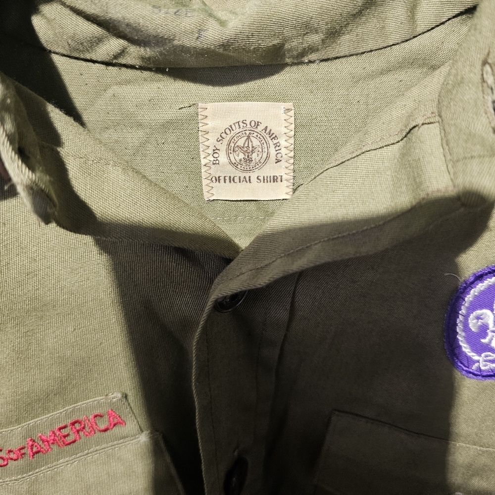 Vintage One-of-a-kind 1960s Boy Scout Shirt with Hand Sewn Patches! 17 P2P - Picture 6 of 6
